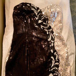 Black and White Mid-90s Prom Dress